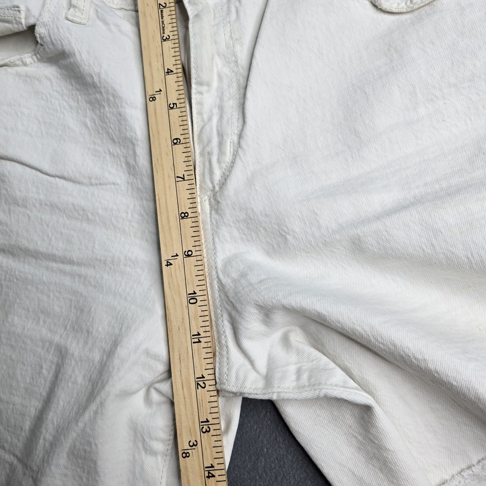 Universal Thread Women's Vintage Bermuda Jean Shorts Size 14 White EUC raw Hem - Picture 7 of 11